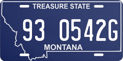 MT license plate 930542G