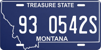 MT license plate 930542S