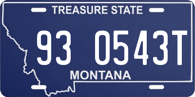 MT license plate 930543T