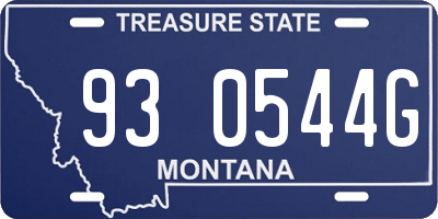 MT license plate 930544G