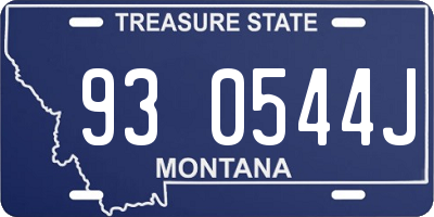 MT license plate 930544J