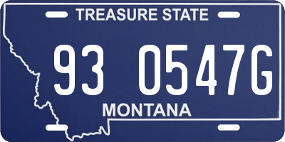 MT license plate 930547G