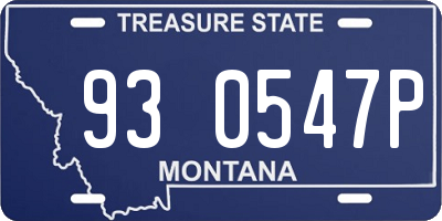 MT license plate 930547P