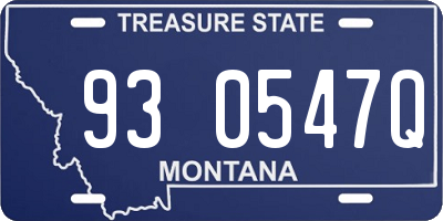 MT license plate 930547Q