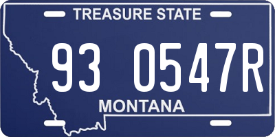 MT license plate 930547R