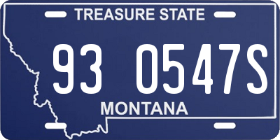 MT license plate 930547S