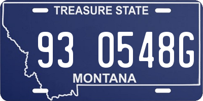 MT license plate 930548G