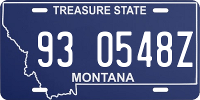 MT license plate 930548Z