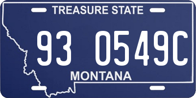 MT license plate 930549C
