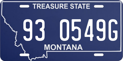 MT license plate 930549G
