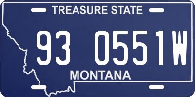 MT license plate 930551W
