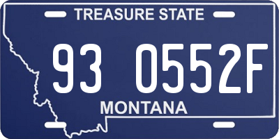 MT license plate 930552F