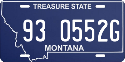 MT license plate 930552G