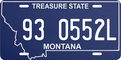 MT license plate 930552L