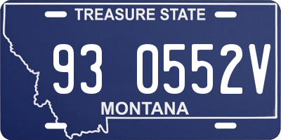 MT license plate 930552V