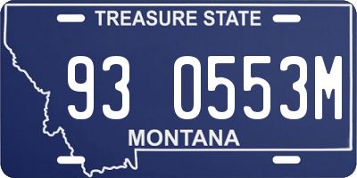 MT license plate 930553M