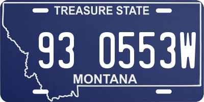 MT license plate 930553W