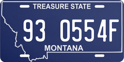 MT license plate 930554F