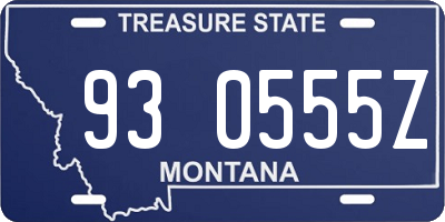 MT license plate 930555Z