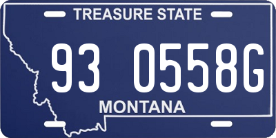 MT license plate 930558G