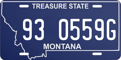MT license plate 930559G