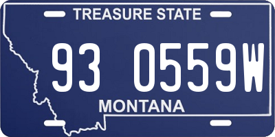 MT license plate 930559W