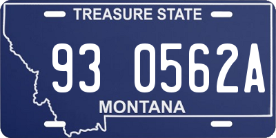 MT license plate 930562A