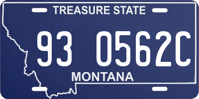 MT license plate 930562C