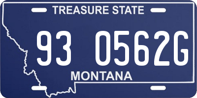 MT license plate 930562G