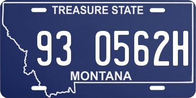 MT license plate 930562H