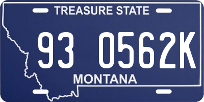 MT license plate 930562K