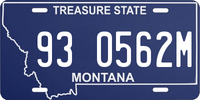 MT license plate 930562M