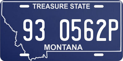 MT license plate 930562P