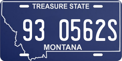 MT license plate 930562S