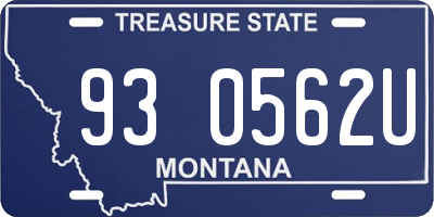 MT license plate 930562U