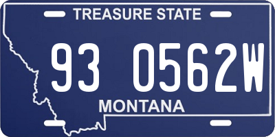 MT license plate 930562W
