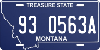 MT license plate 930563A