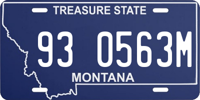MT license plate 930563M
