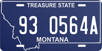 MT license plate 930564A