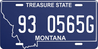 MT license plate 930565G