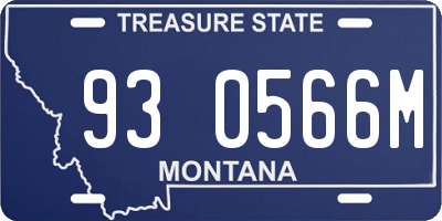 MT license plate 930566M
