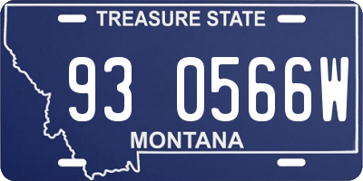 MT license plate 930566W