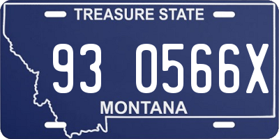 MT license plate 930566X