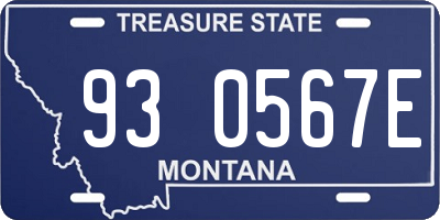MT license plate 930567E