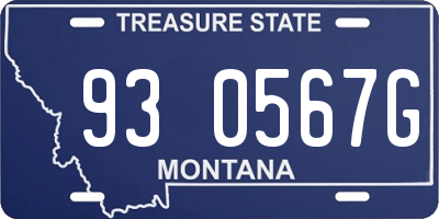 MT license plate 930567G