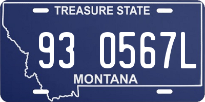 MT license plate 930567L