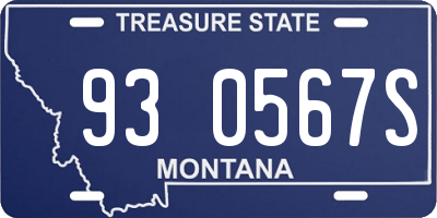 MT license plate 930567S