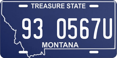 MT license plate 930567U