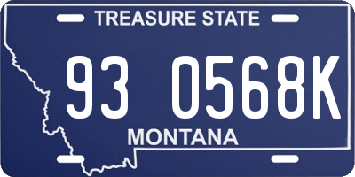 MT license plate 930568K