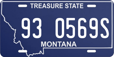 MT license plate 930569S
